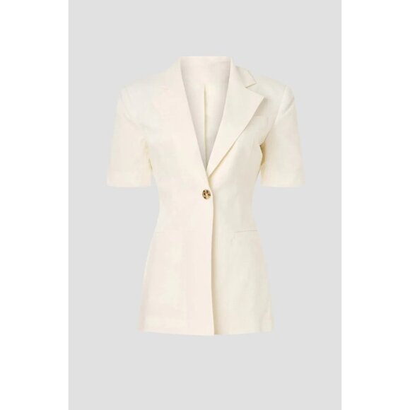 Eudon Choi Linen Short Sleeve White Blazer – Women’s Size 8 - Picture 4 of 16